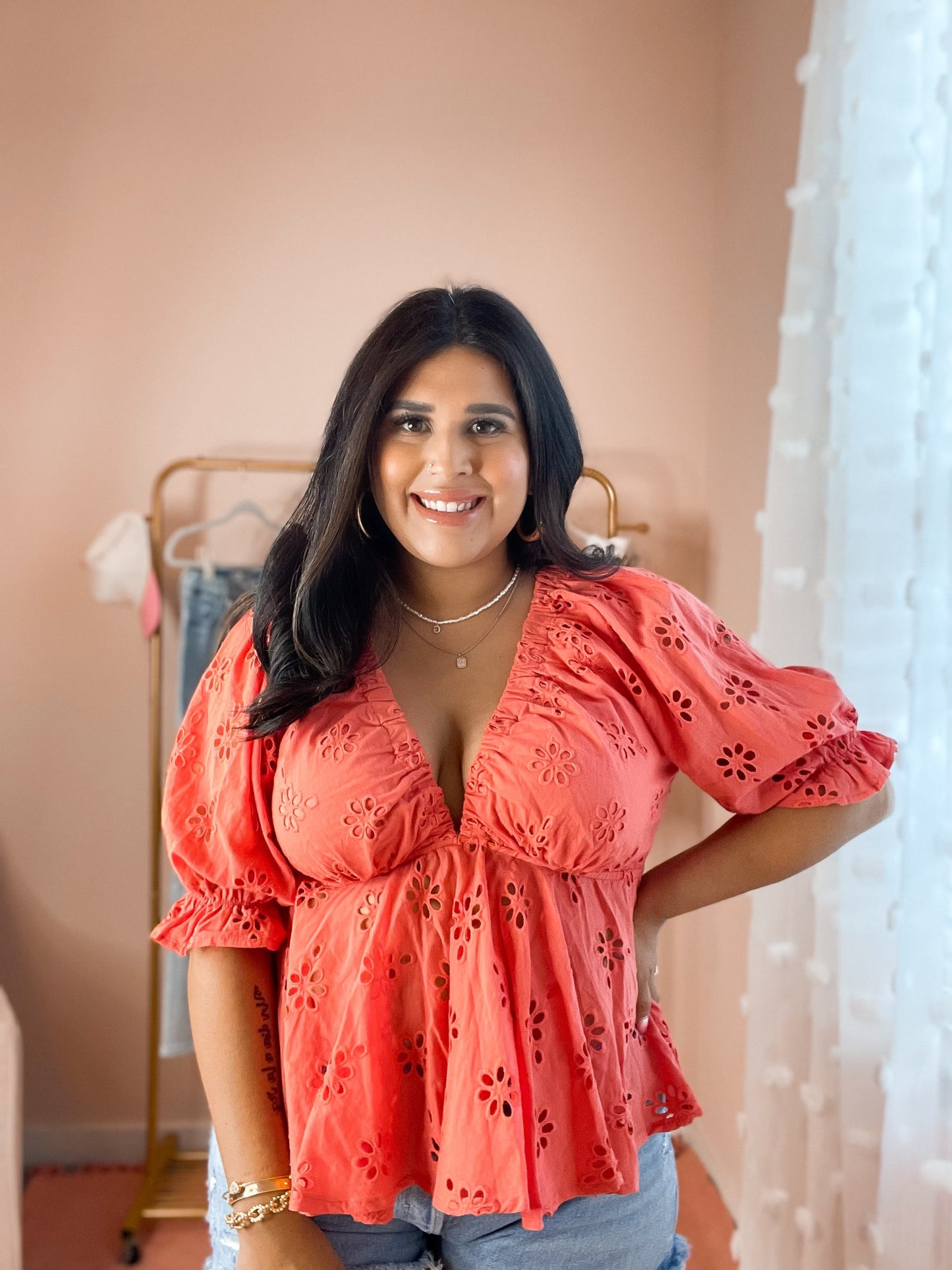 Spring Eyelet Top