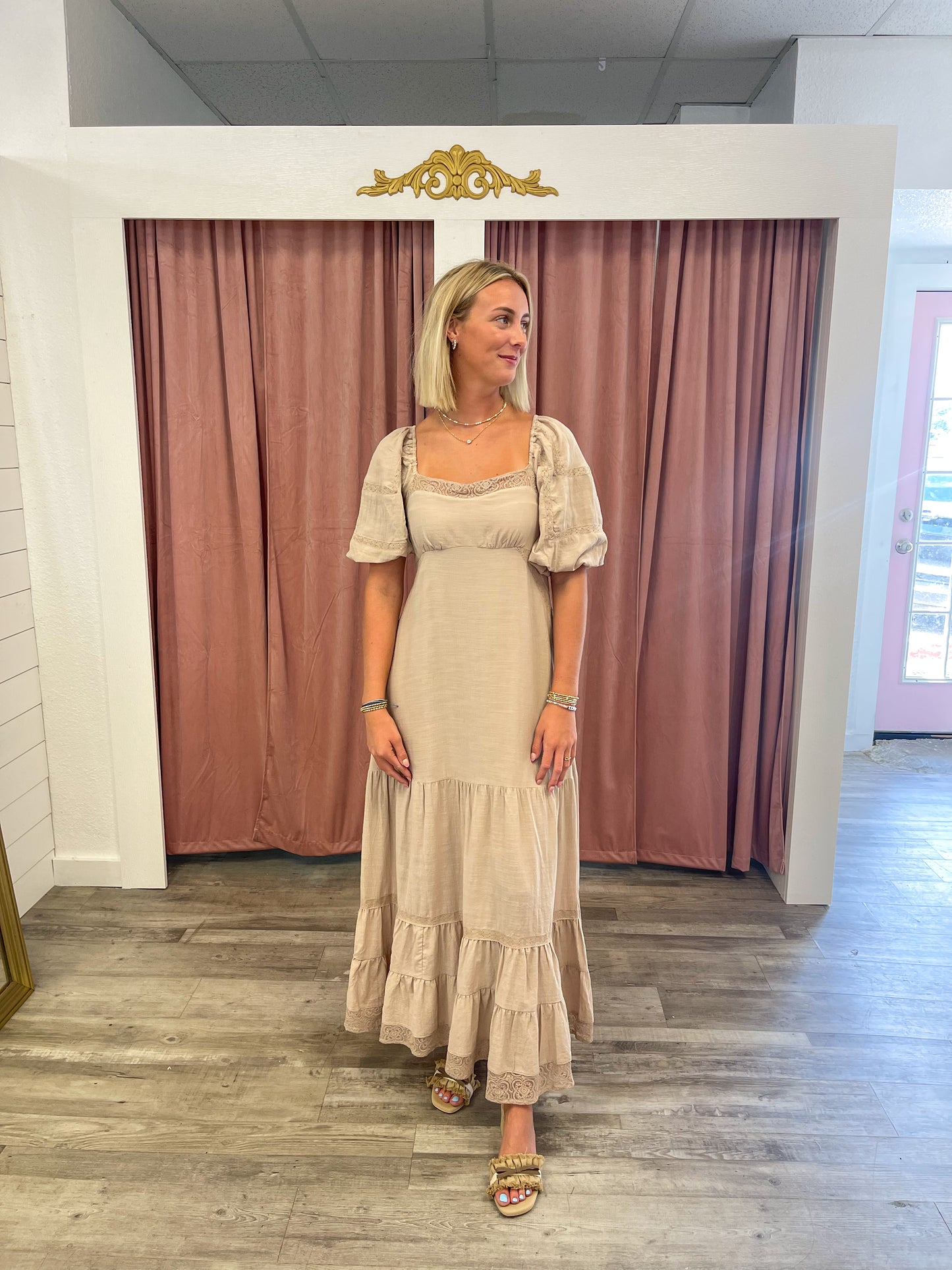 Lace Linen Dress