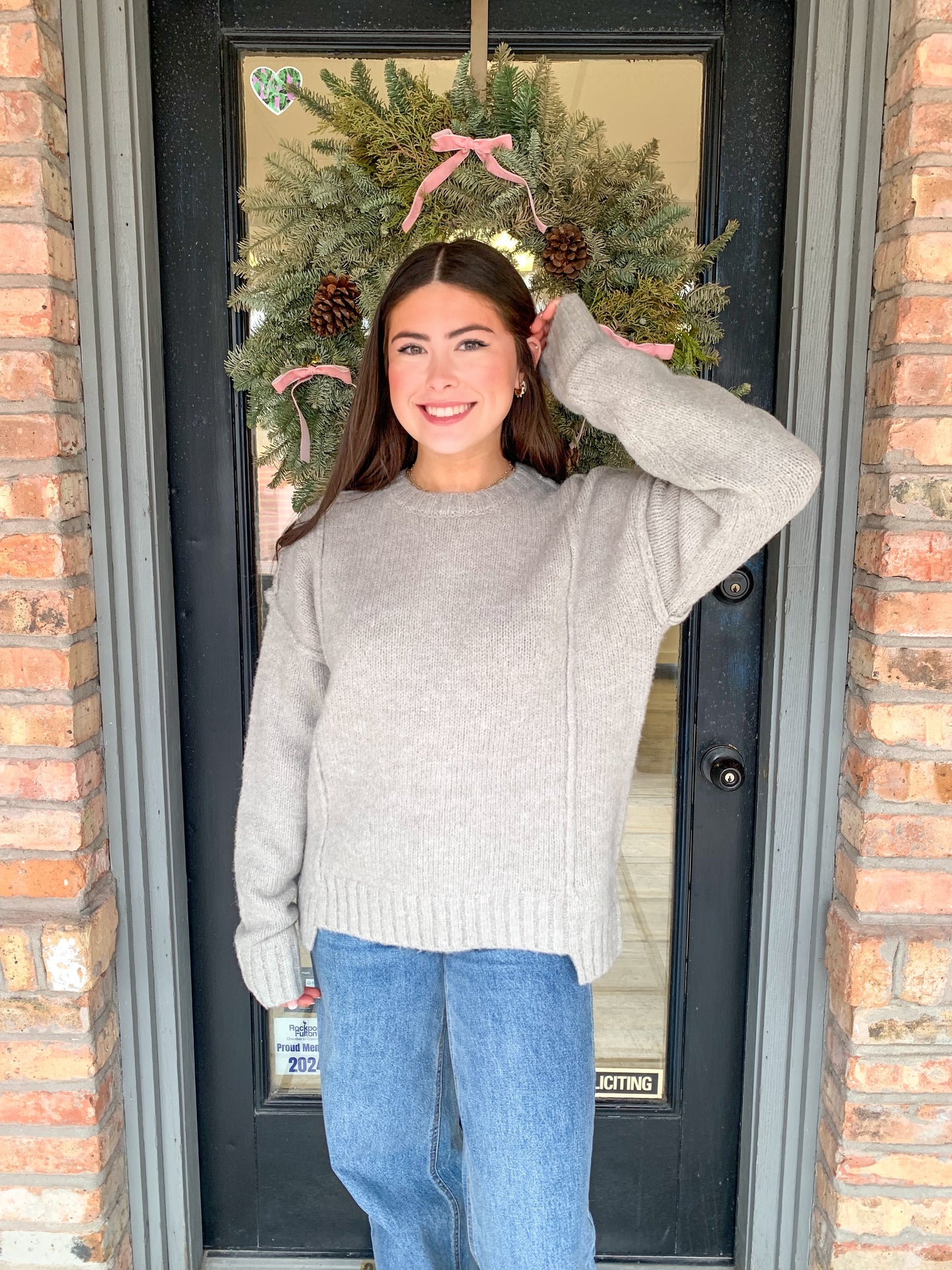 Grey Fuzzy Sweater