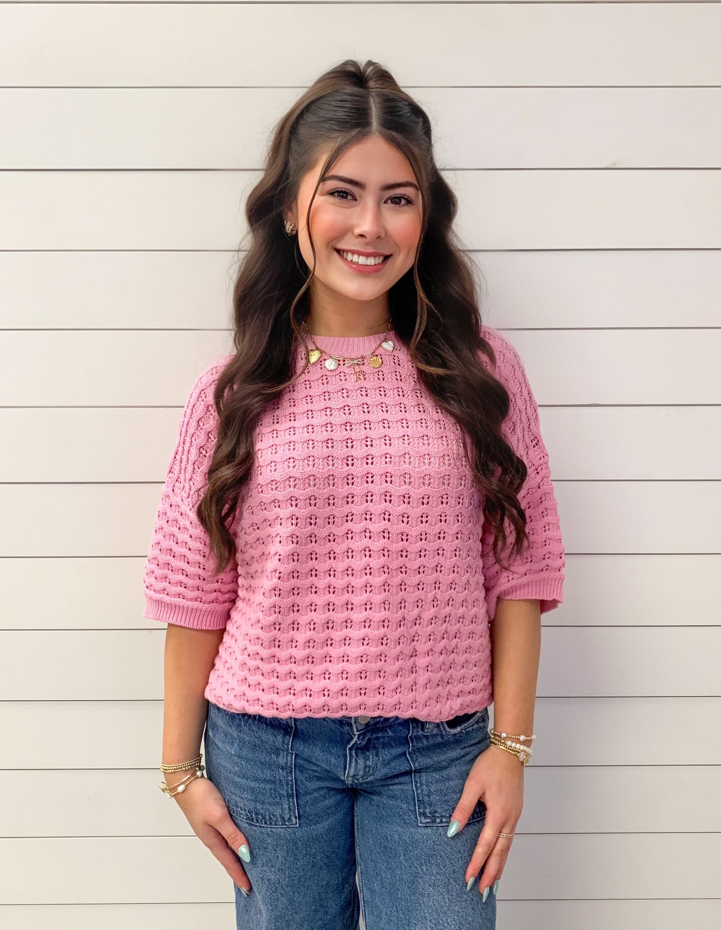 Spring Pointelle Top