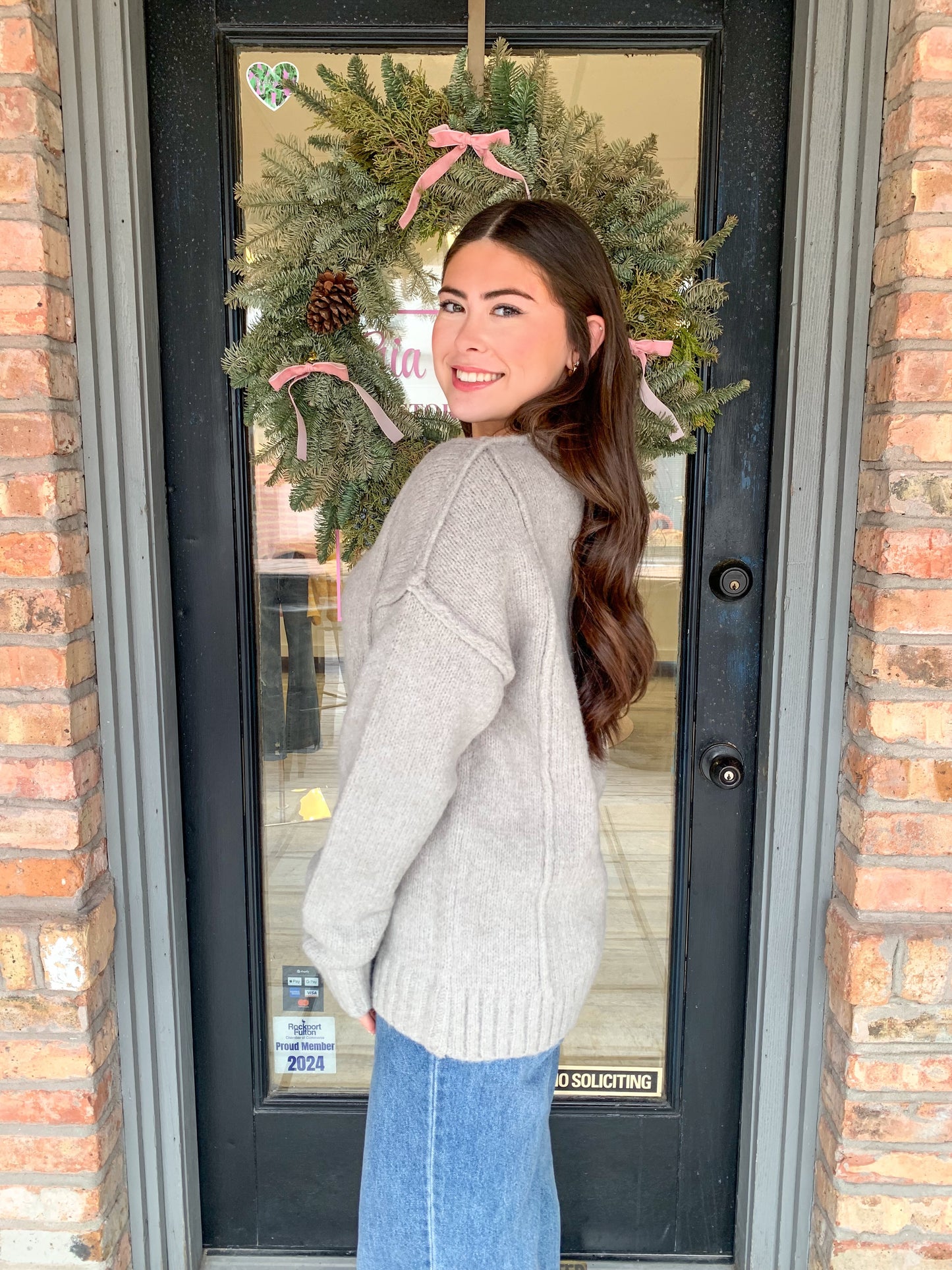 Grey Fuzzy Sweater