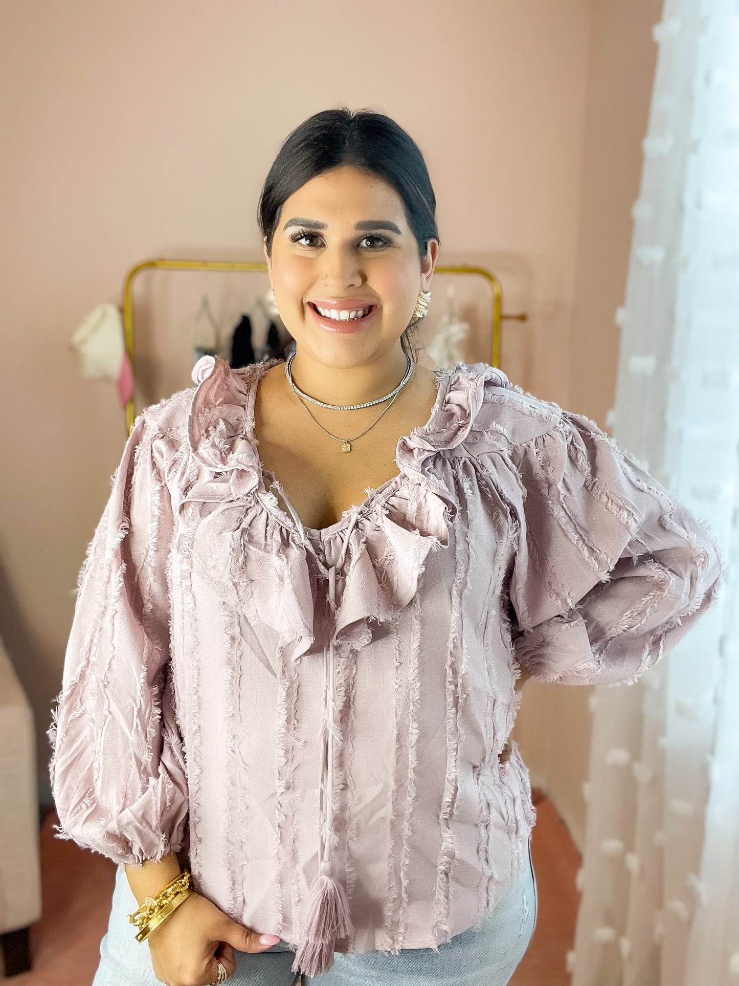 Light Mauve Sunday Top