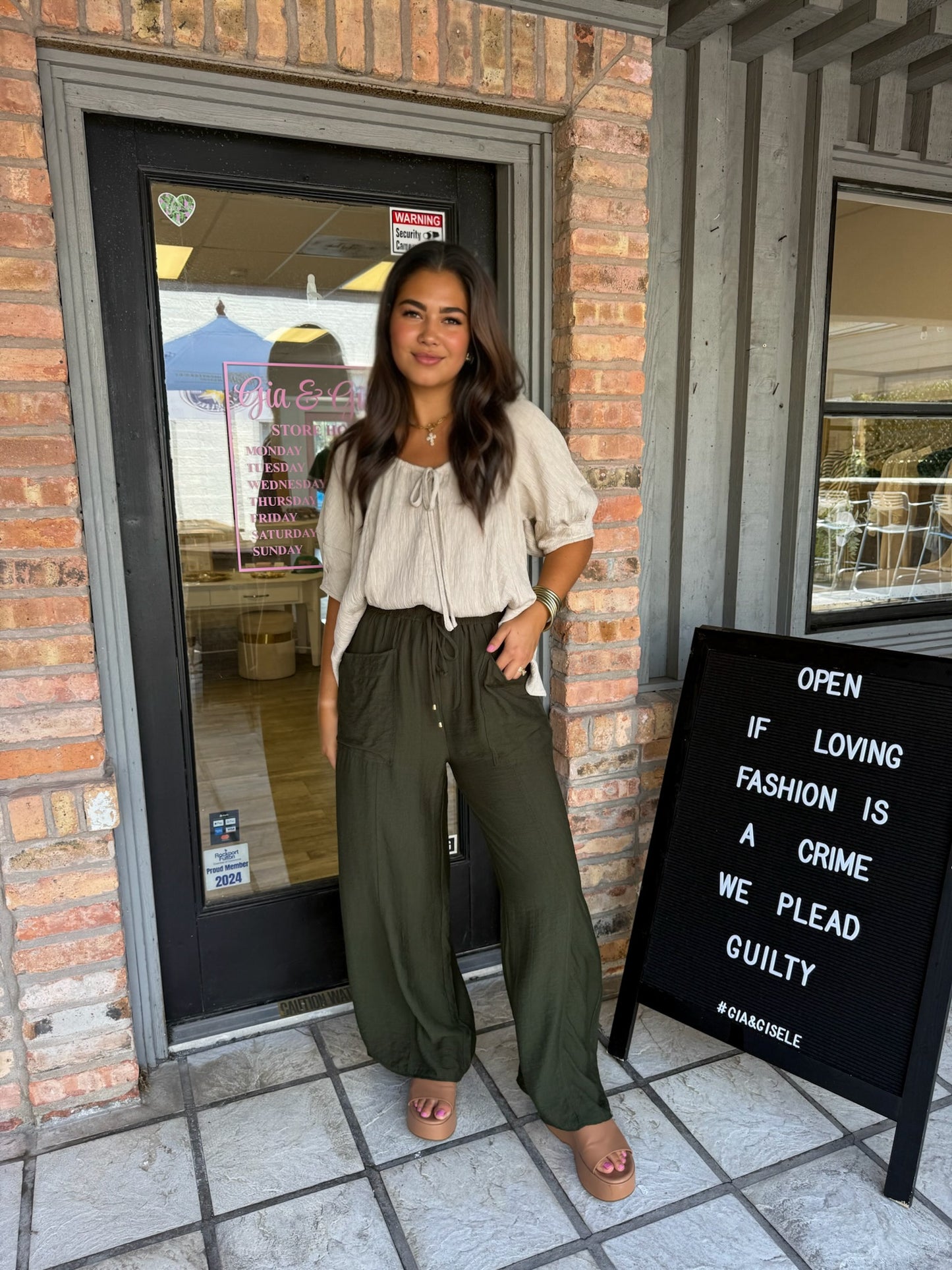 Palm Trousers Olive