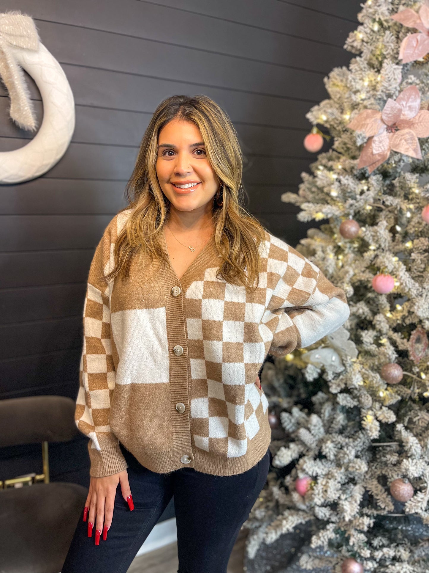 All Checked Out Cardigan Sweater