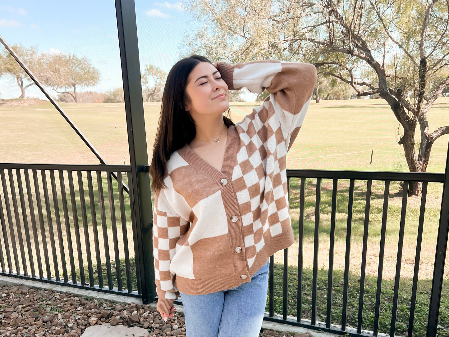 All Checked Out Cardigan Sweater