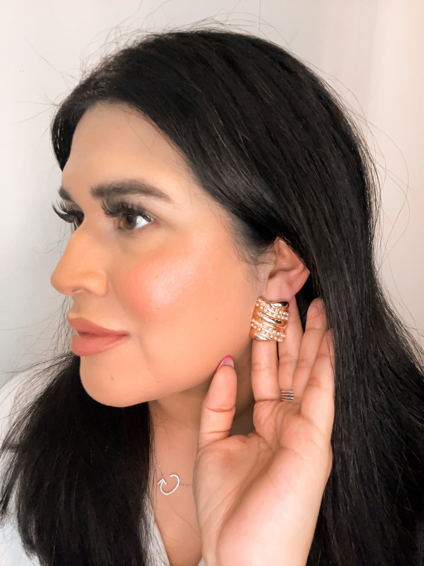 Pearl Girl Statement Earrings
