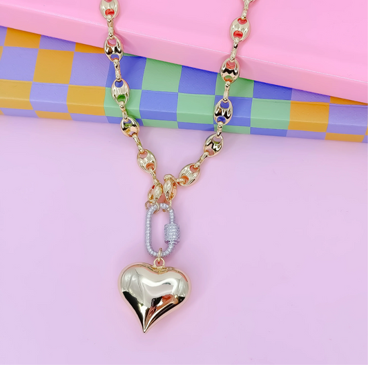 Double Trouble Heart Necklace