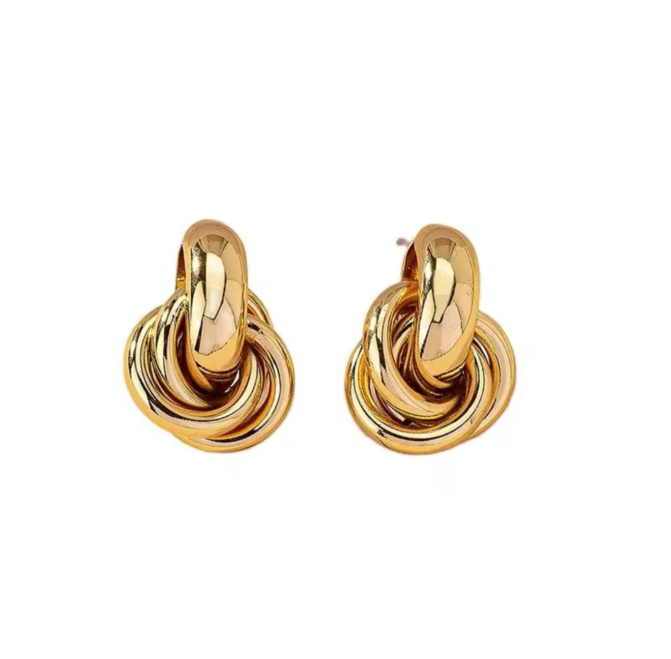 Downtown Knot Earrings Gold
