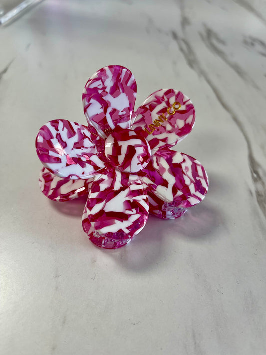 Linny Co Mixed Pink Flower Clip