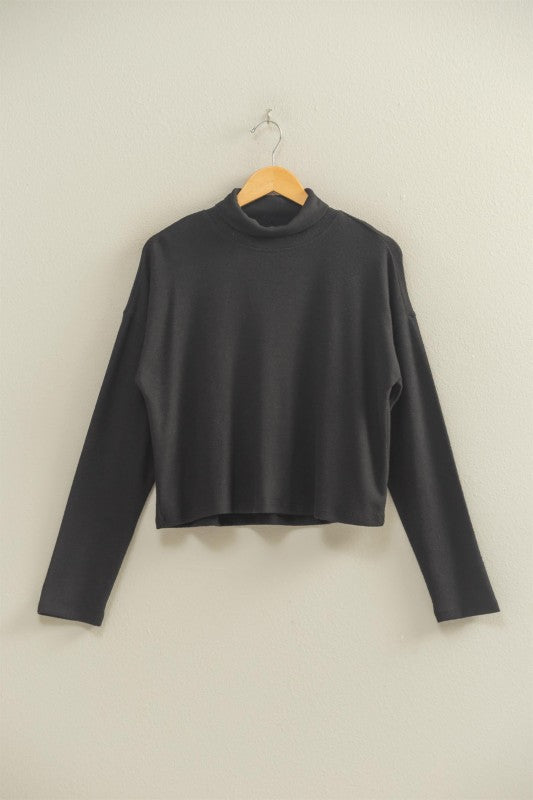 Black Mock Neck