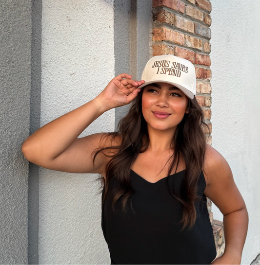 Jesus Saves Hat-Mocha