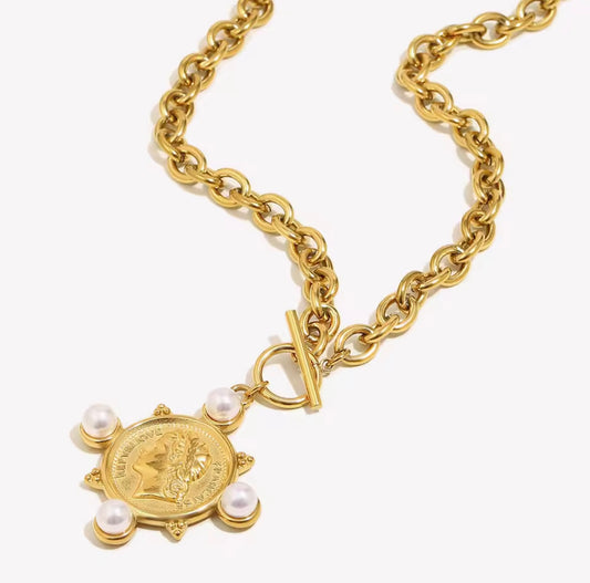 Gisele Heirloom Coin Necklace