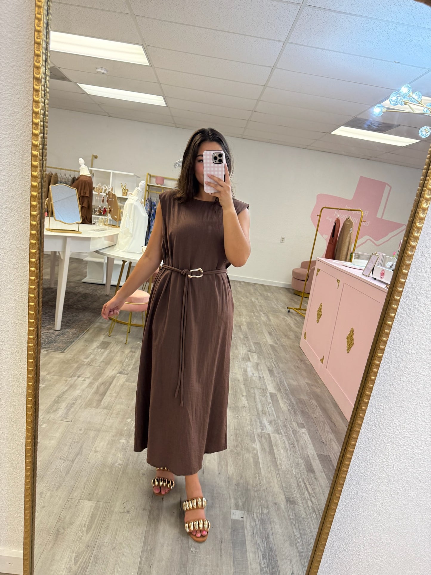 Mocha Sands Midi Dress