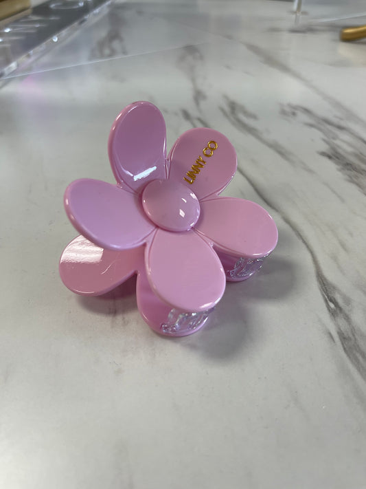 Linny Co Pink Flower Clip