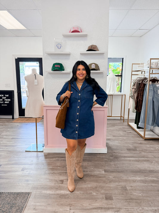 Autumn Days Denim Dress