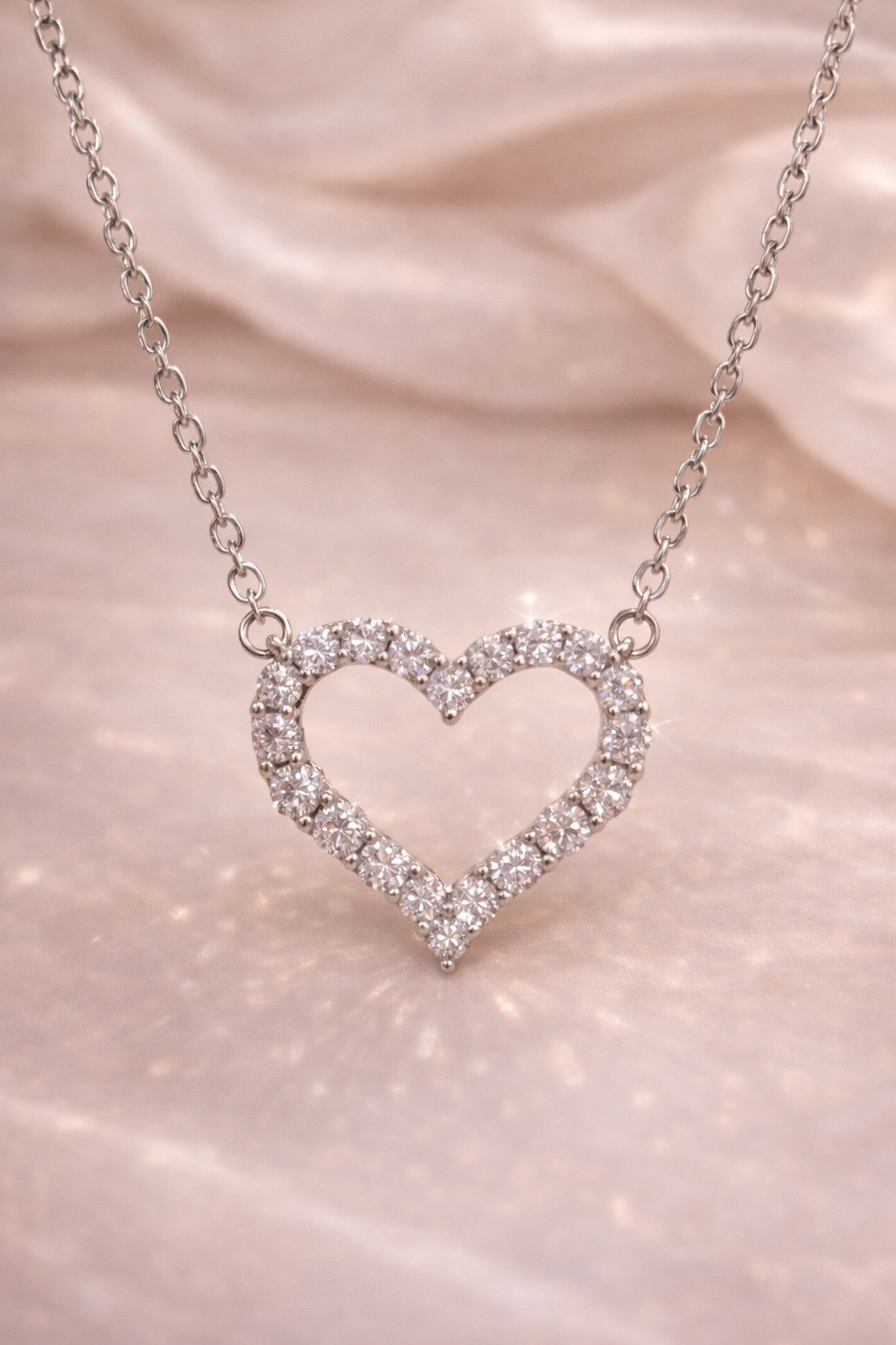 Gia Diamond Heart Necklace