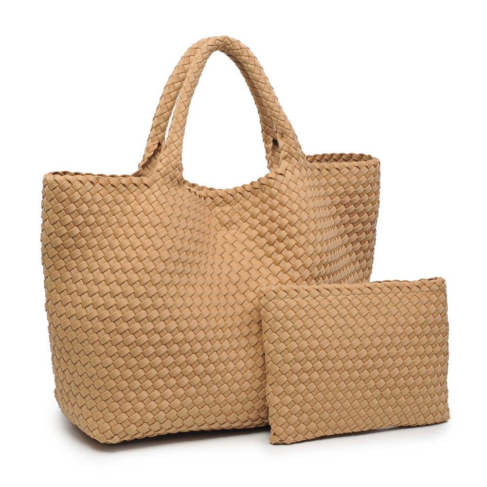 Lux Nude Woven Tote